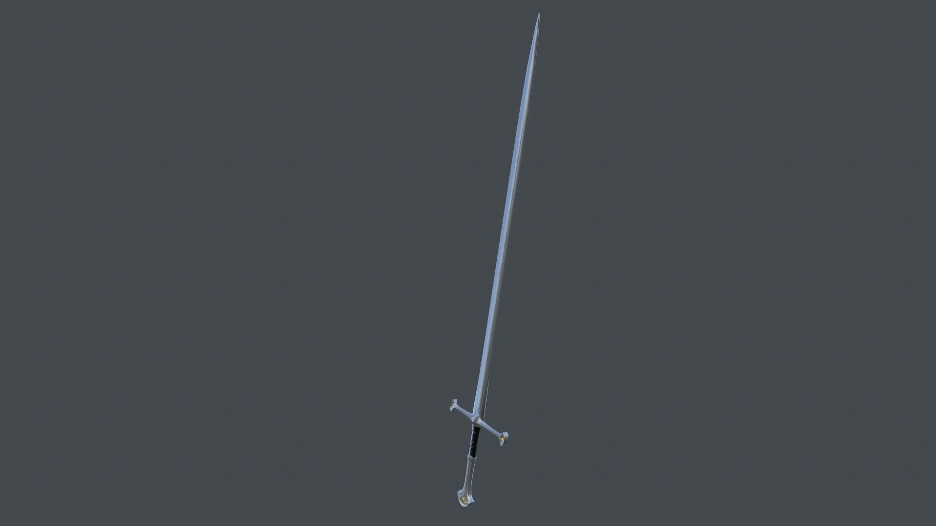 Anduril sword Low-poly 3D model_3