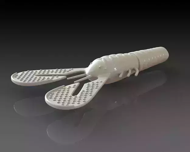 Craw fishing lure 3d printing and CNC 100mm 4 inches 3D print model