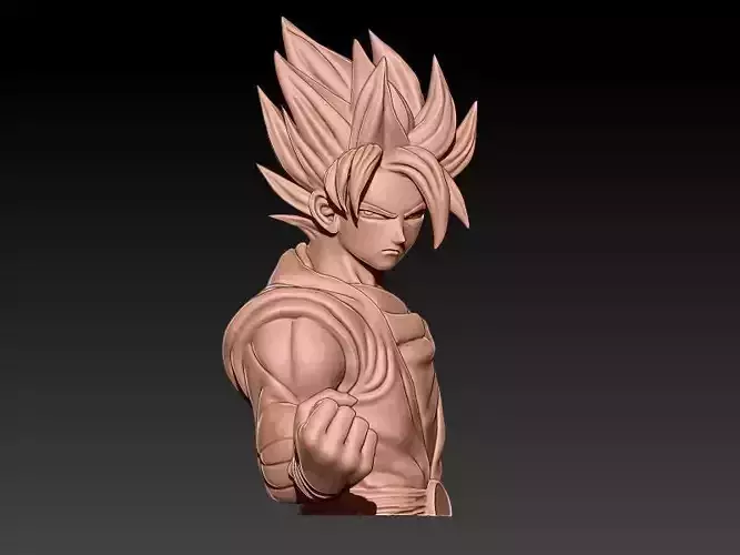 Goku 3d Model dragon ball z statue
