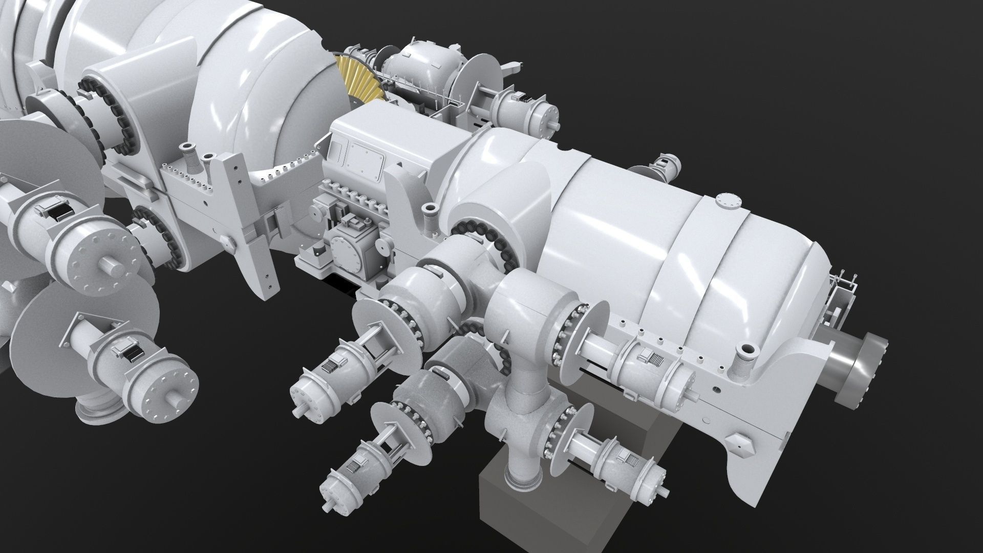 Turbine Cross section 3D model 3D model_23