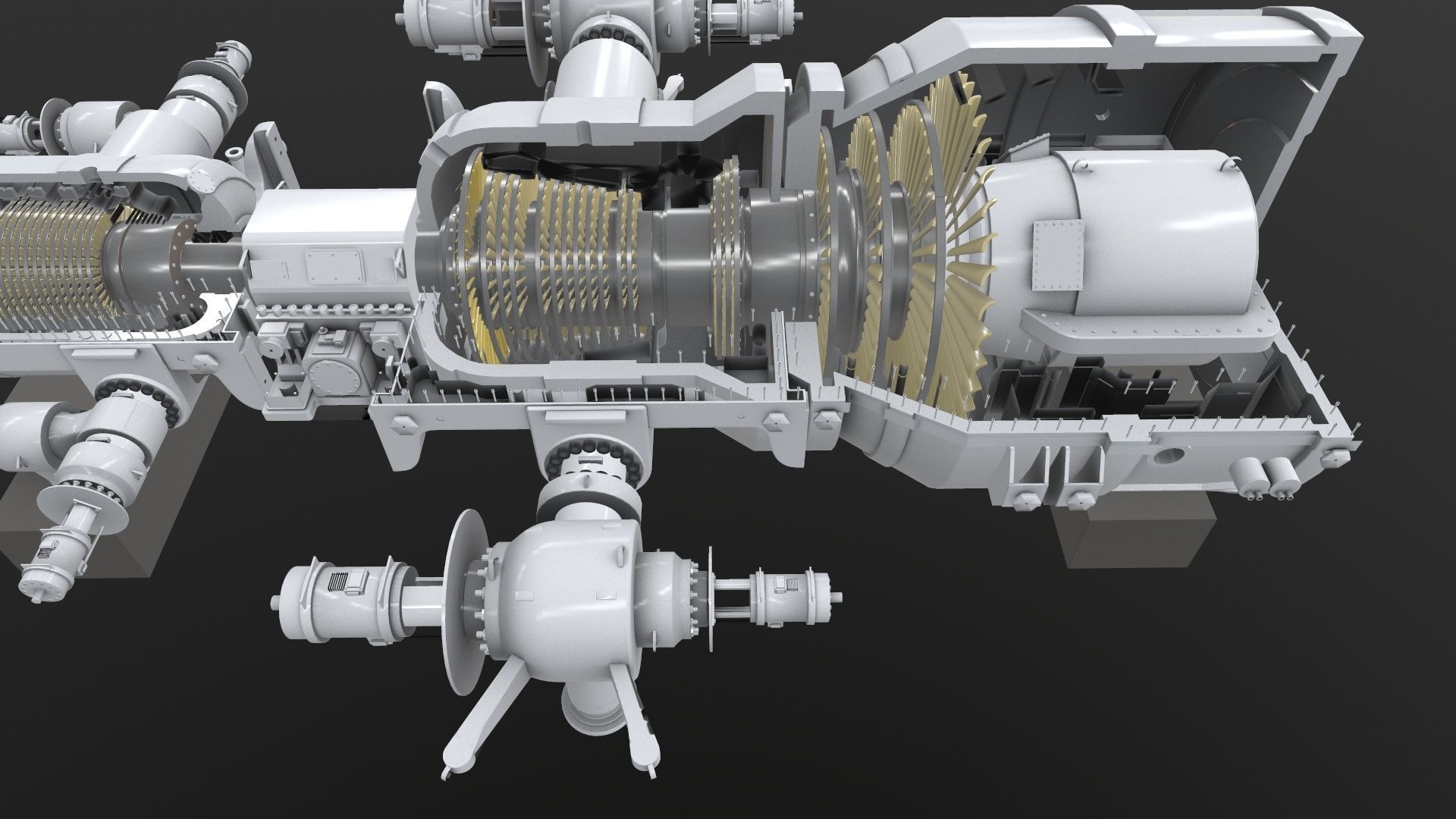 Turbine Cross section 3D model 3D model_20