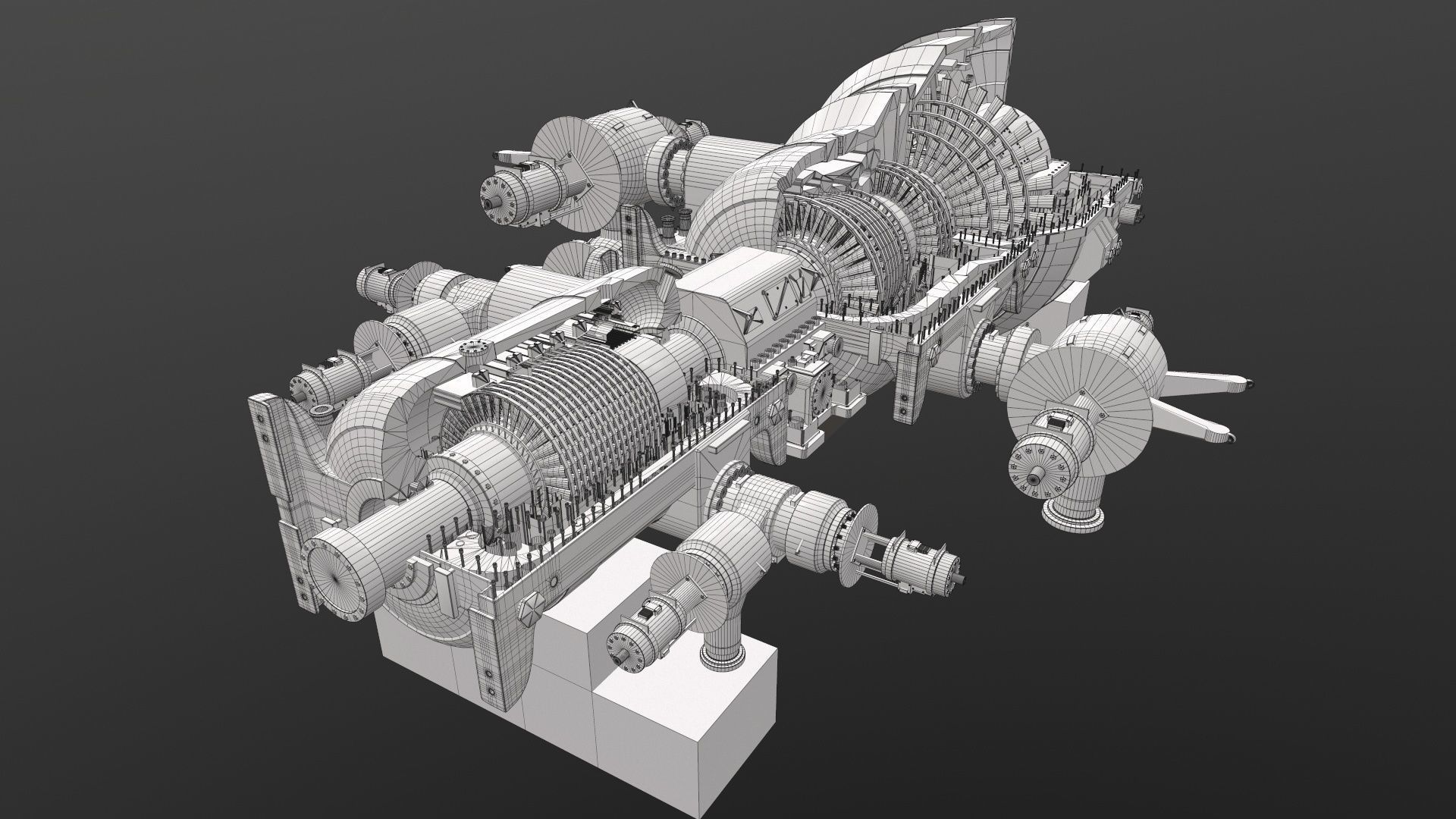Turbine Cross section 3D model 3D model_25