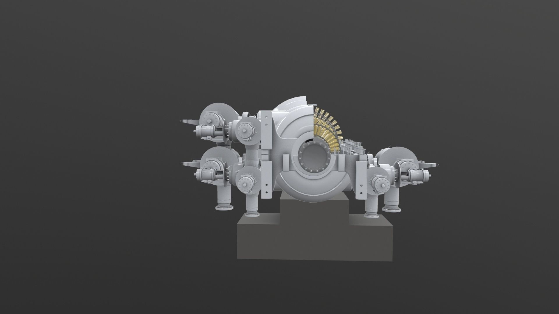 Turbine Cross section 3D model 3D model_4