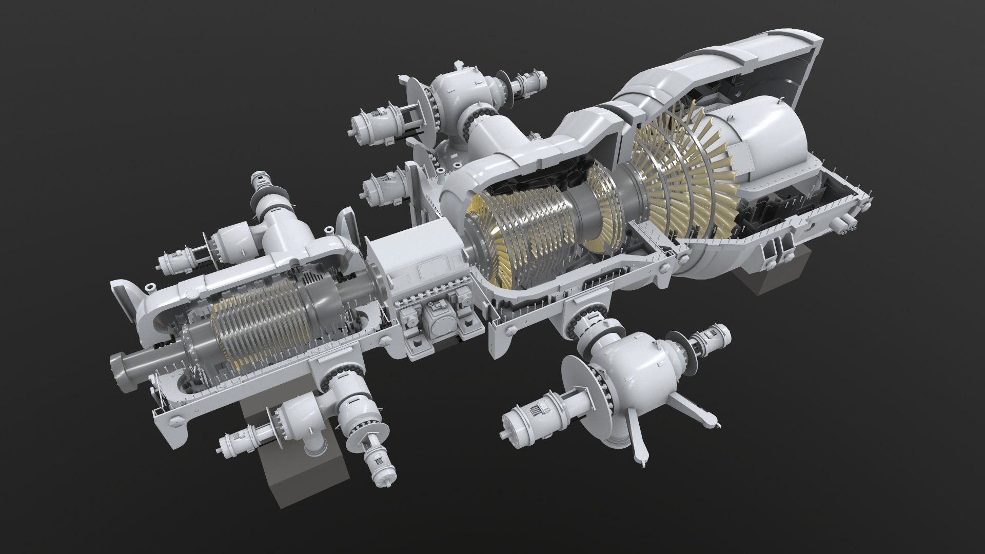 Turbine Cross section 3D model 3D model_11