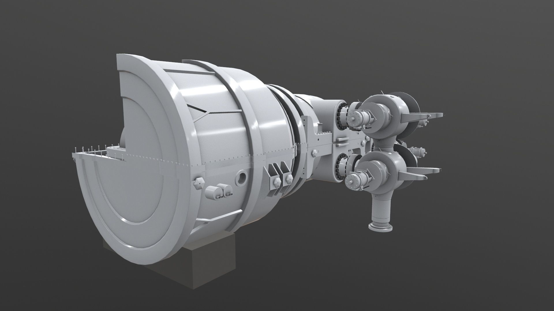 Turbine Cross section 3D model 3D model_7