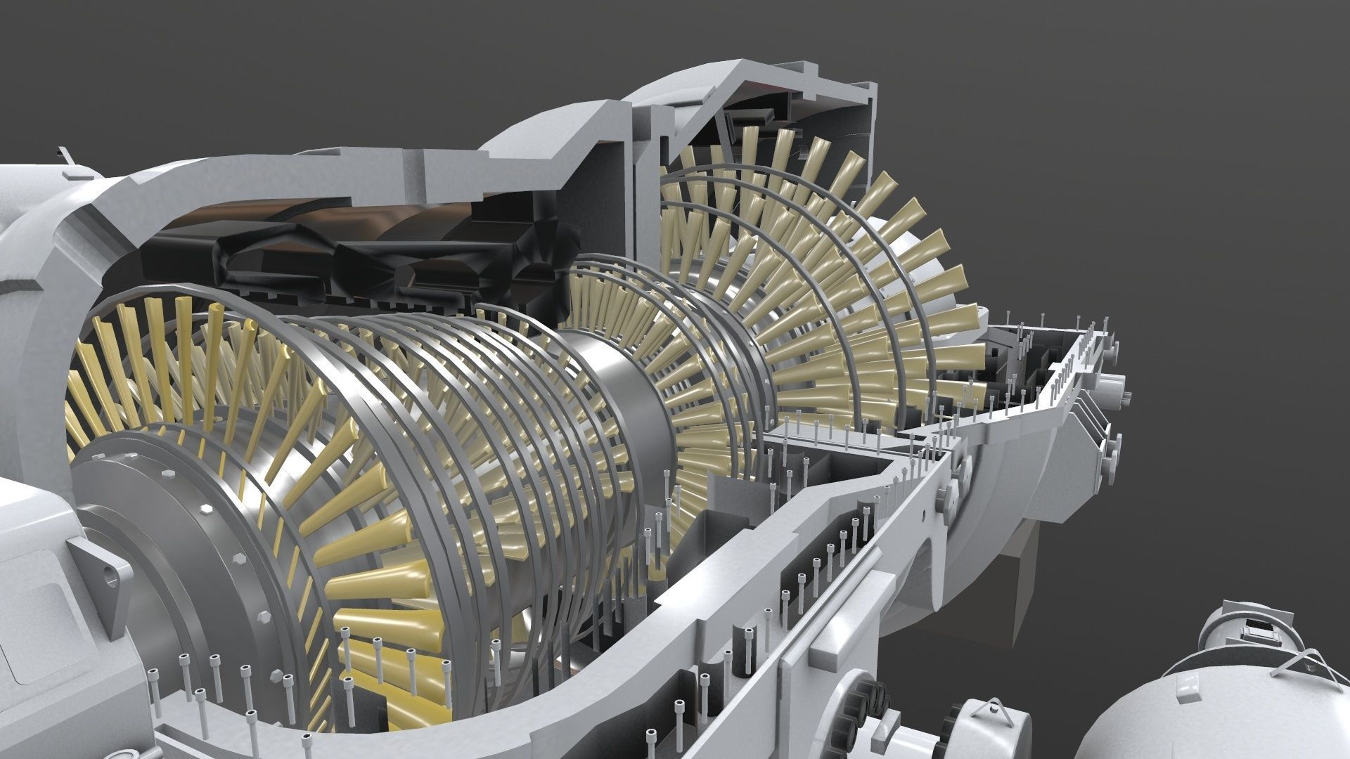 Turbine Cross section 3D model 3D model_13
