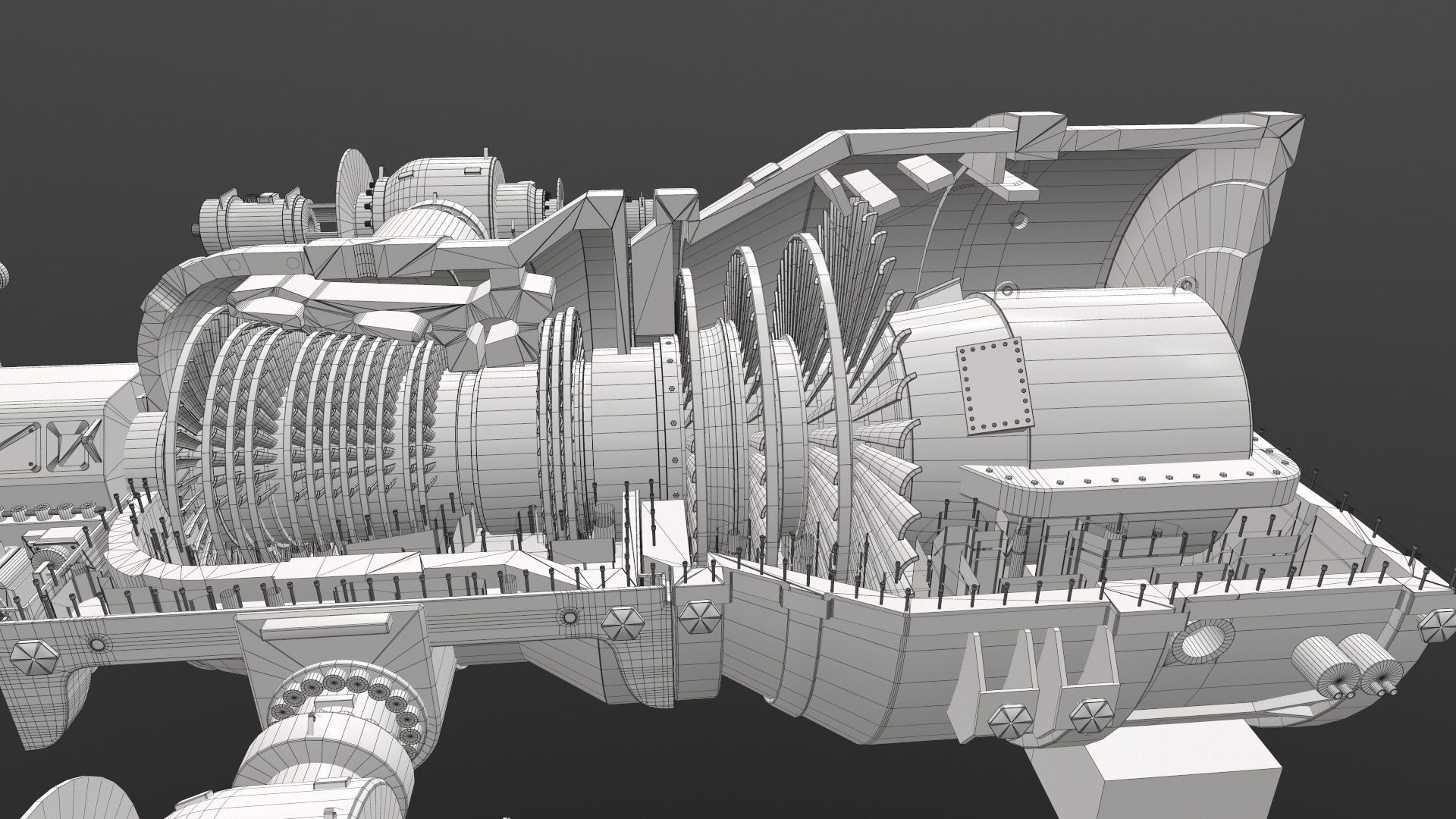 Turbine Cross section 3D model 3D model_32