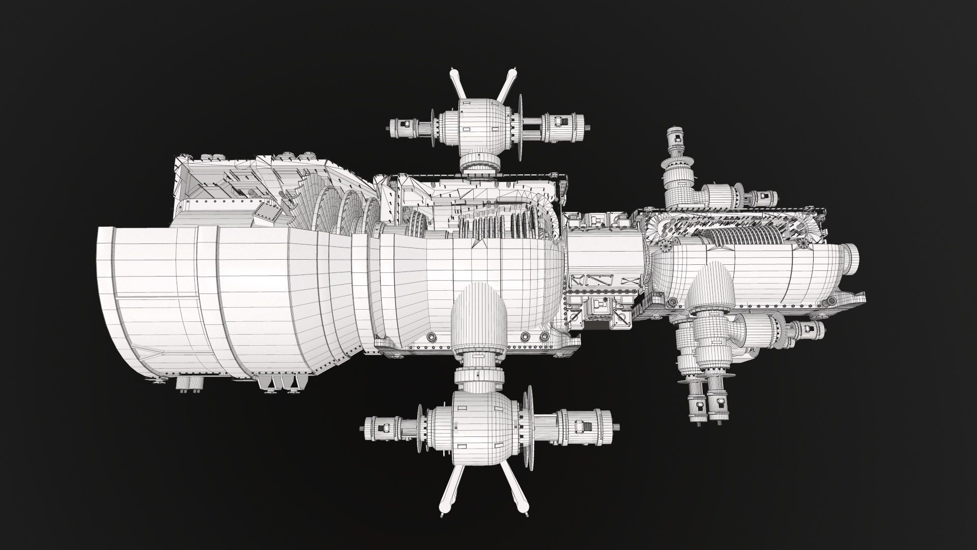 Turbine Cross section 3D model 3D model_30