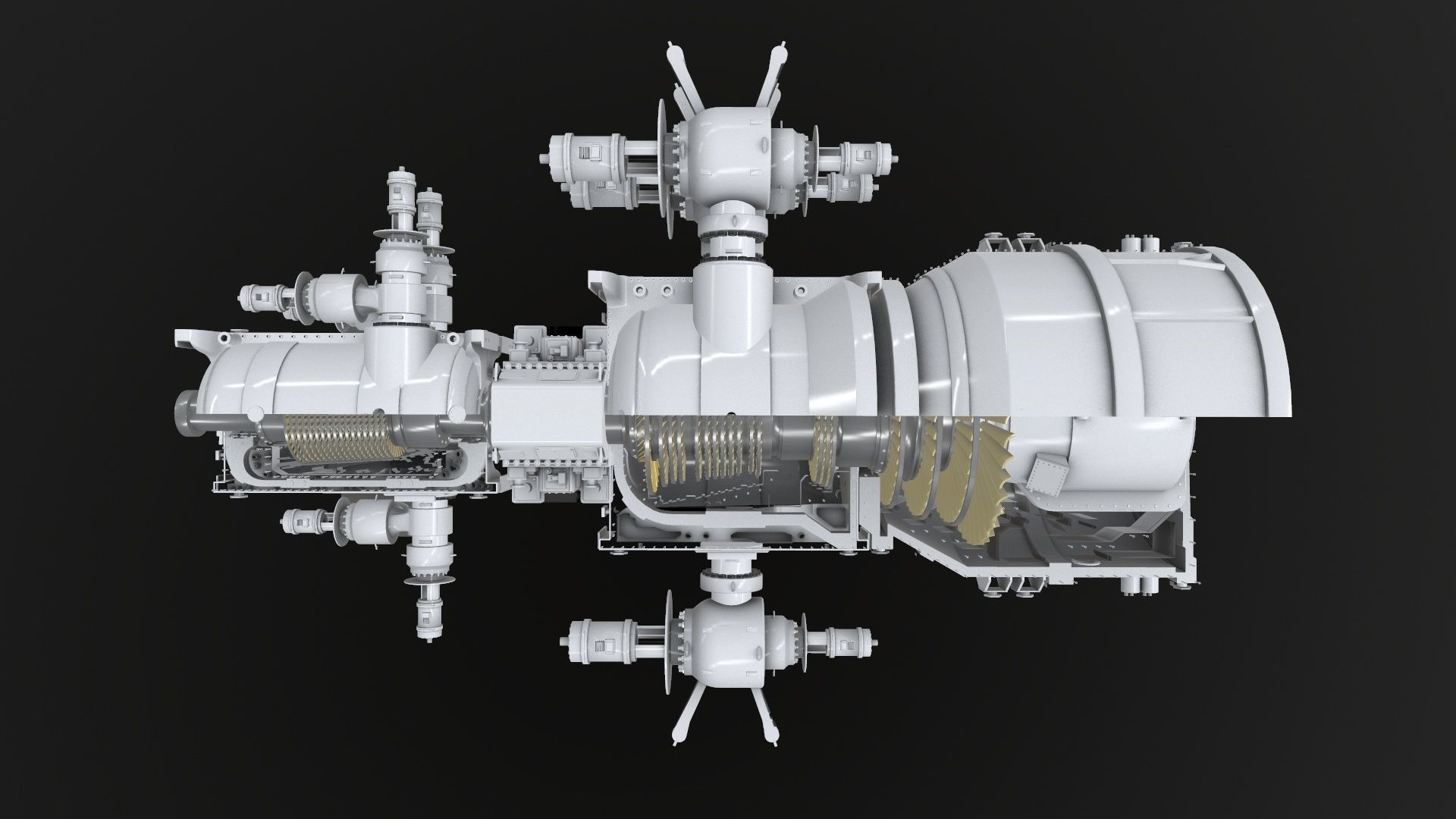 Turbine Cross section 3D model 3D model_10
