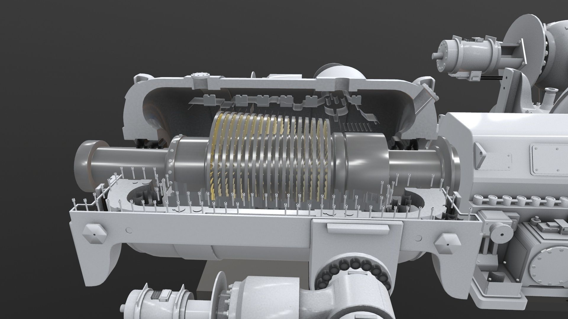 Turbine Cross section 3D model 3D model_15