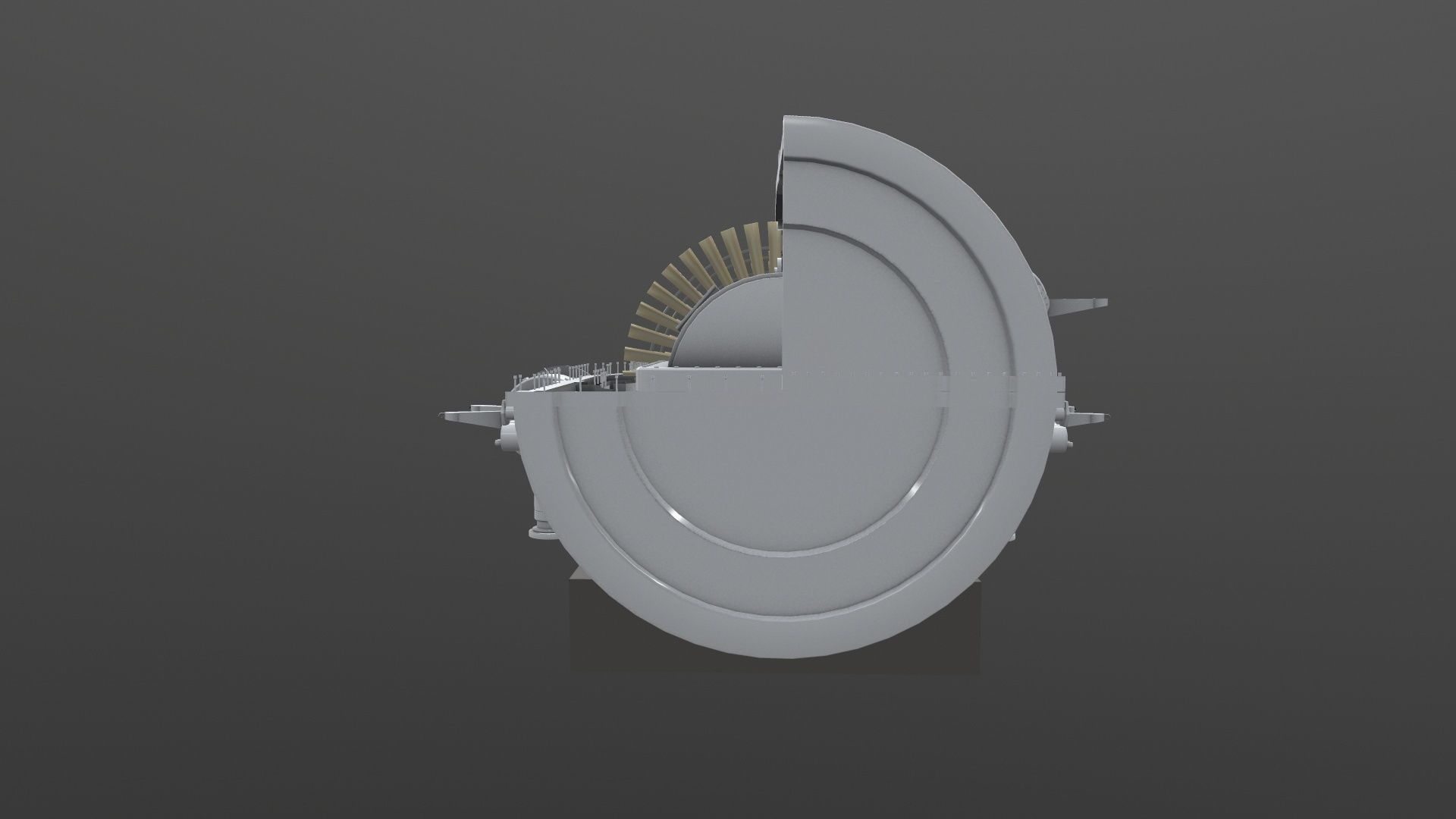 Turbine Cross section 3D model 3D model_8