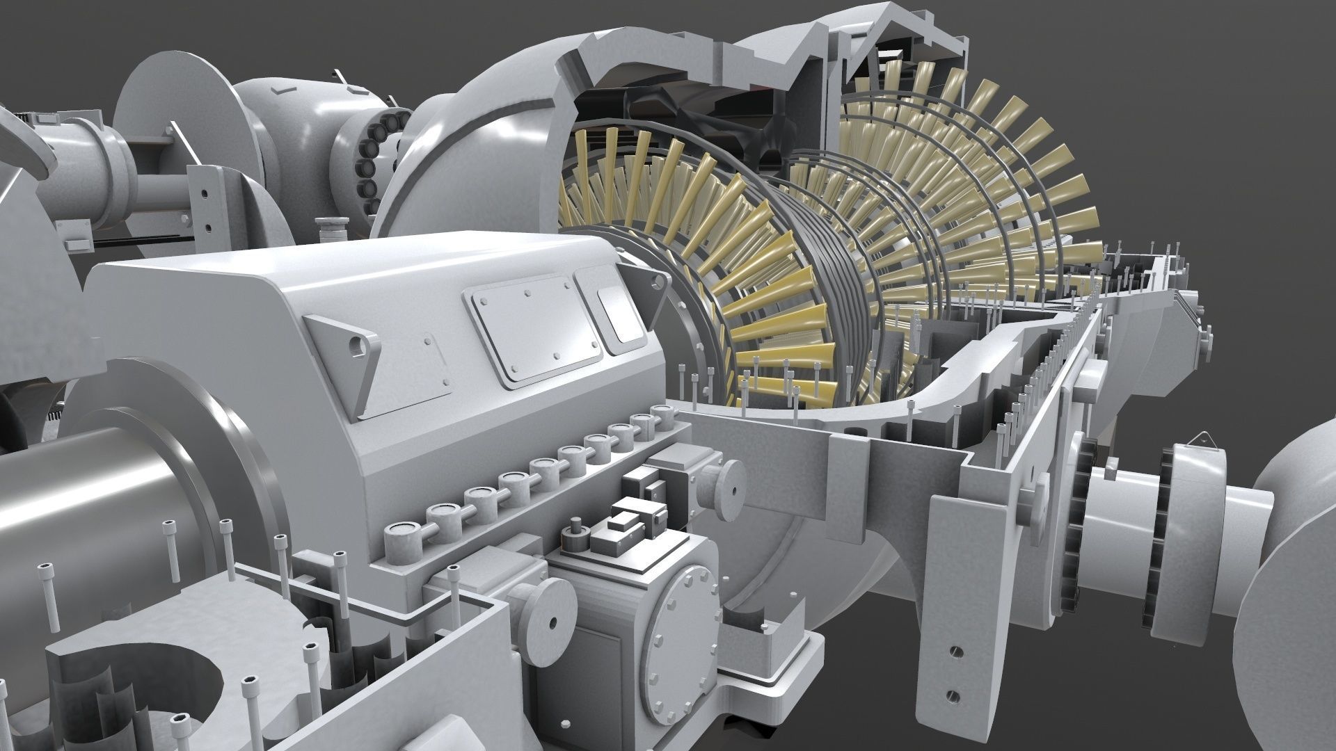 Turbine Cross section 3D model 3D model_14