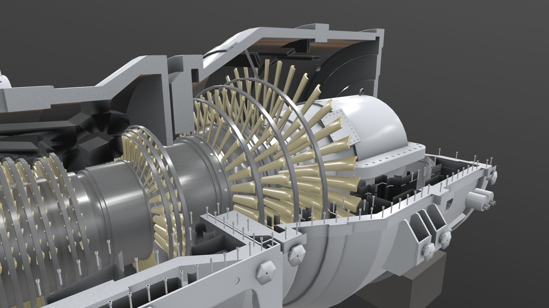 Turbine Cross section 3D model 3D model_12