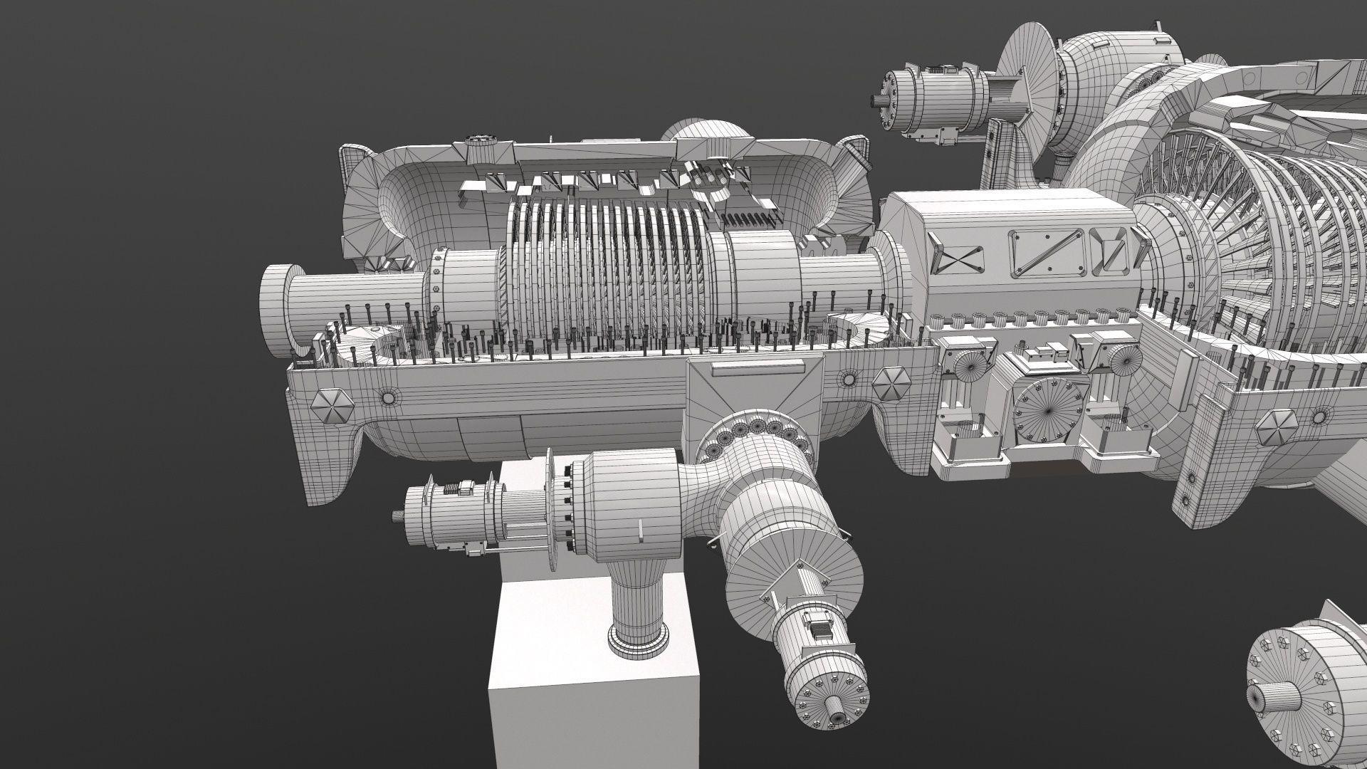 Turbine Cross section 3D model 3D model_33