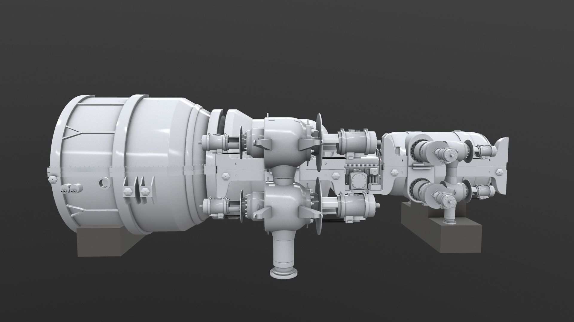 Turbine Cross section 3D model 3D model_6