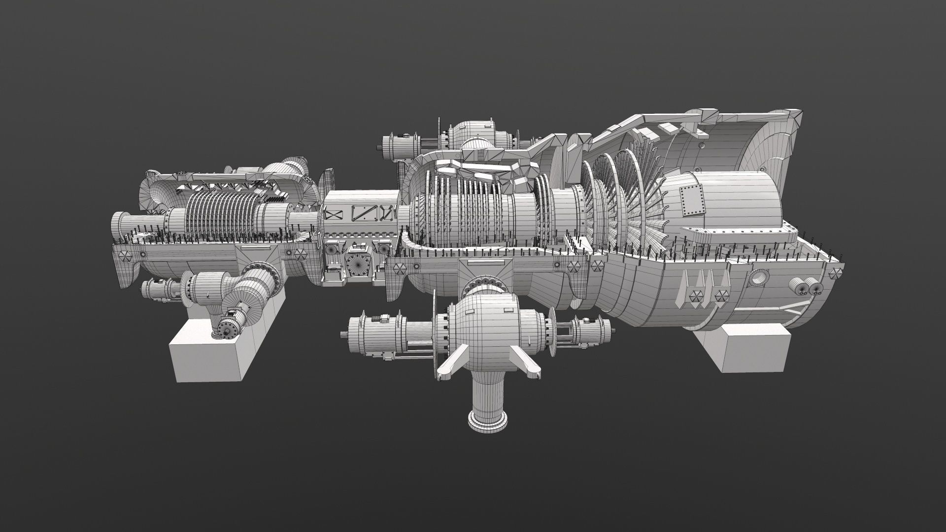 Turbine Cross section 3D model 3D model_26