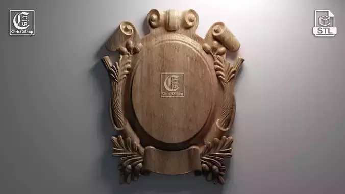 Trophy Mounting Plaque 8 - 3D STL Files for CNC  3D print model