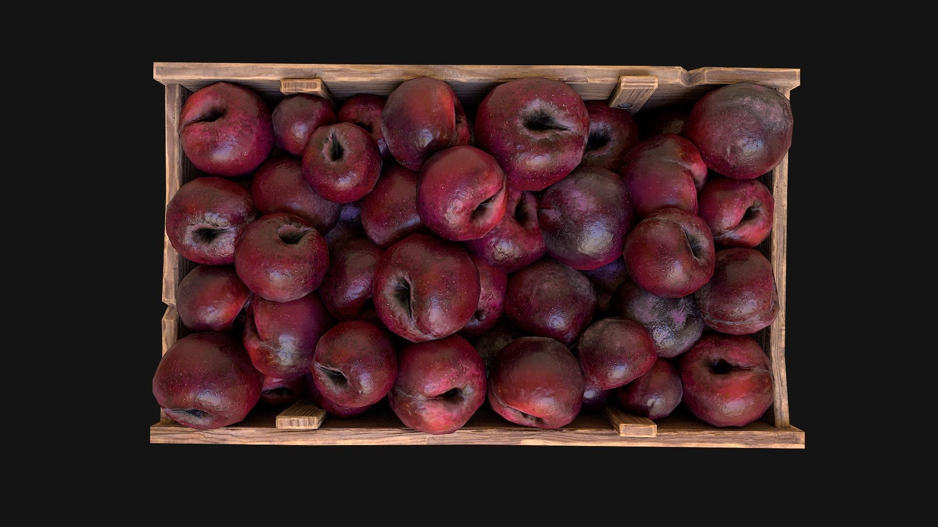 Plums Crate Stand Box Low-poly 3D model_15