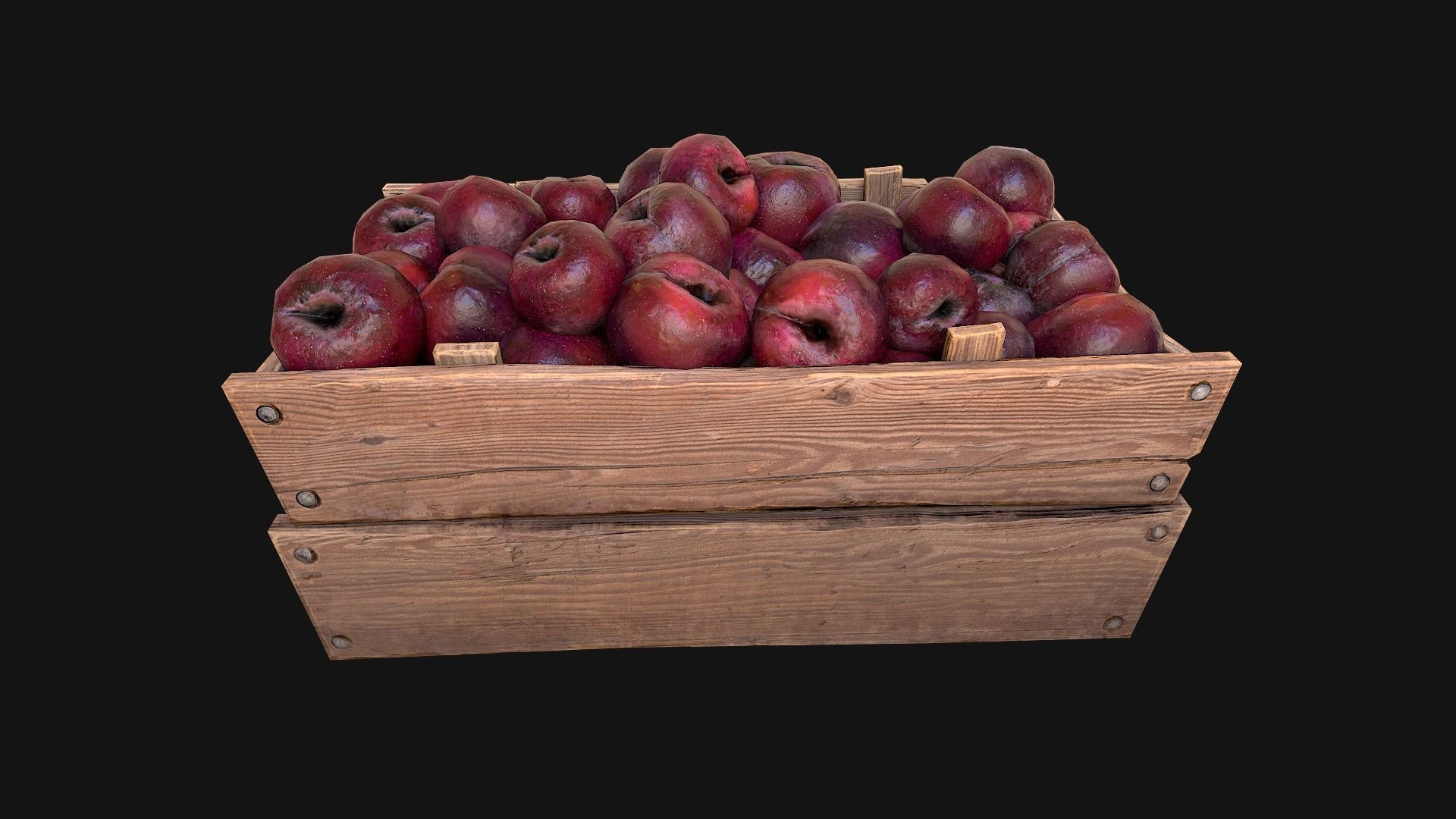 Plums Crate Stand Box Low-poly 3D model_14