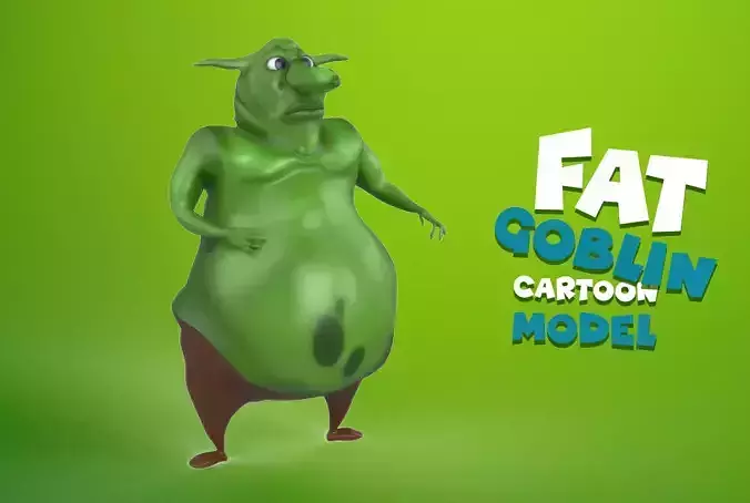 Fat Goblin Cartoon Model with Texture 3D model