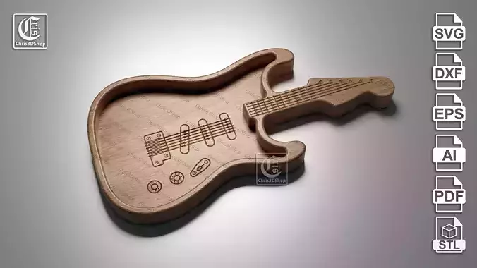 Guitar Tray 3 -Files for CNC and 3d Printers  3D print model