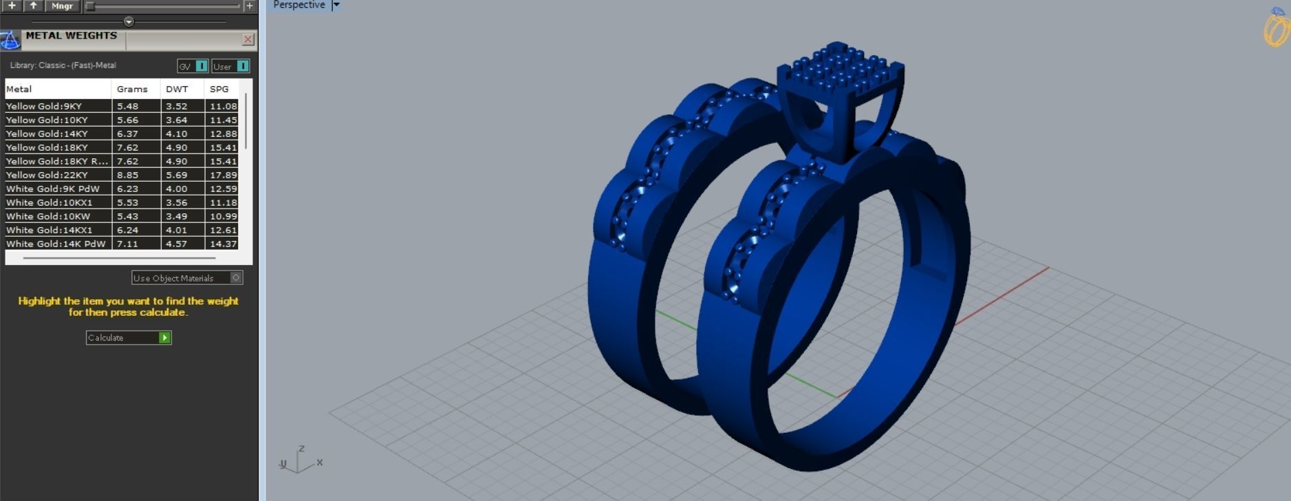 Diamond Ring R 137 3D print model_4
