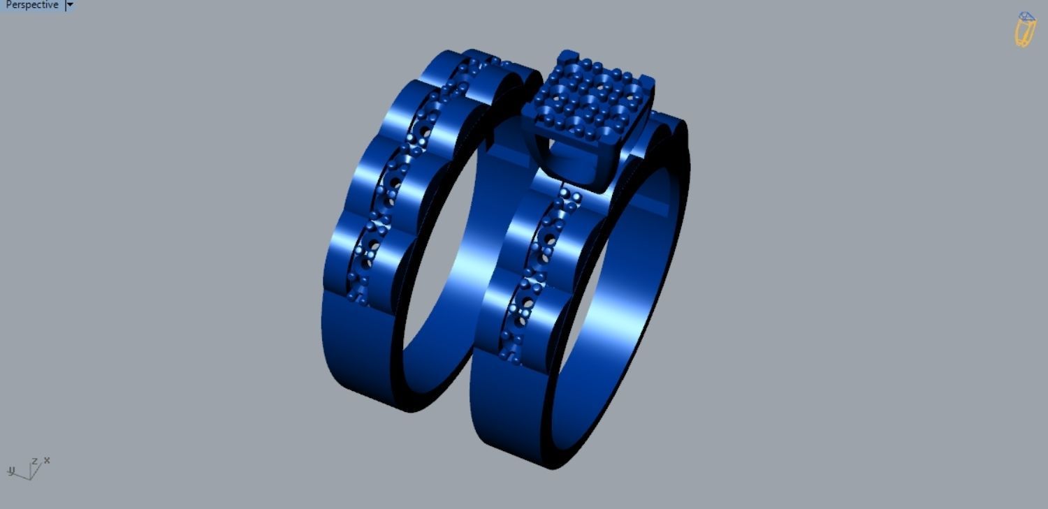 Diamond Ring R 137 3D print model_6