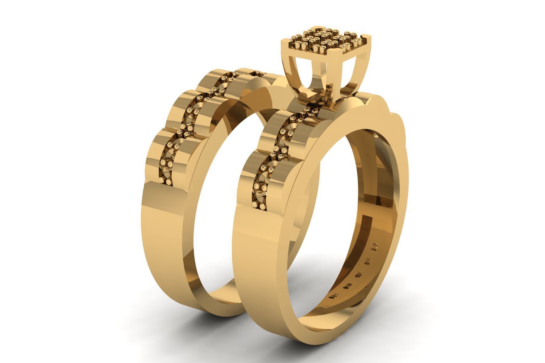 Diamond Ring R 137 3D print model_2