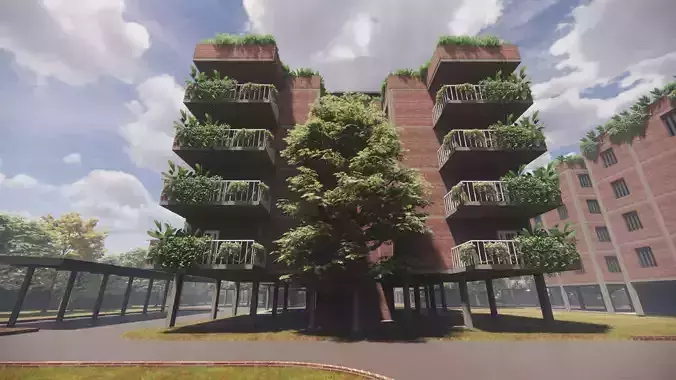 Apartment building - Revit models