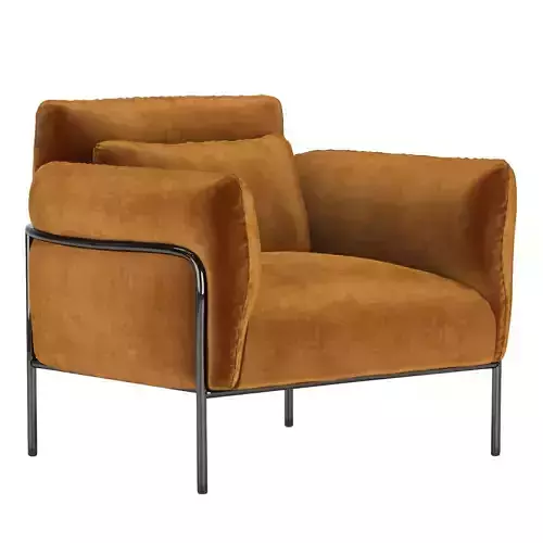 Fauteuil in fluweel  -  Alistair