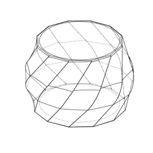 Poligonial Planter  3D print model_6