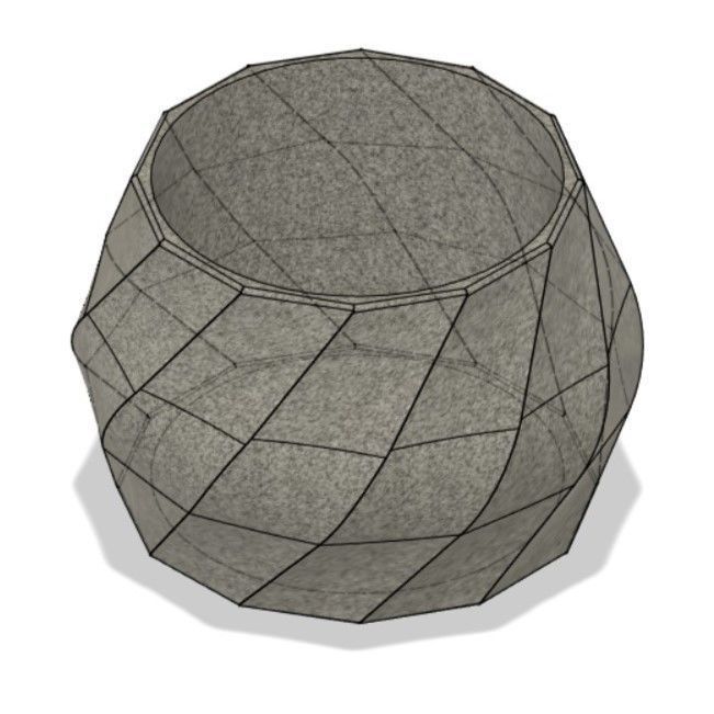 Poligonial Planter  3D print model_5