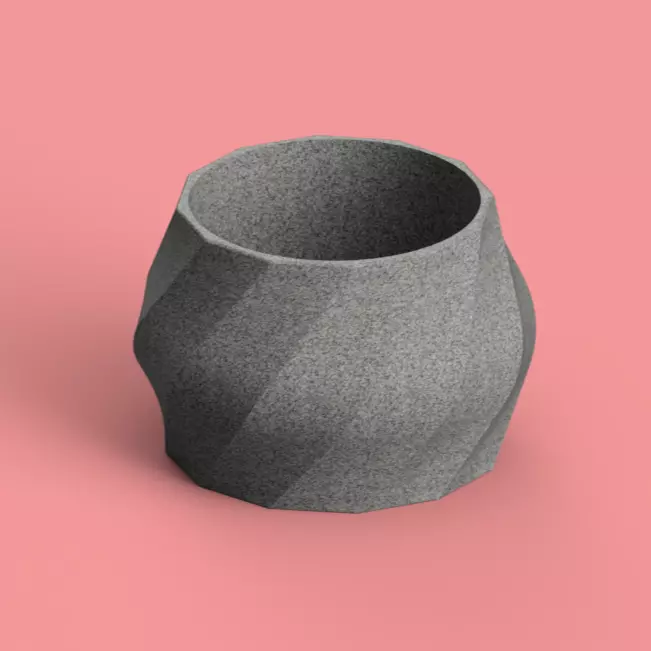 Poligonial Planter  3D print model_0
