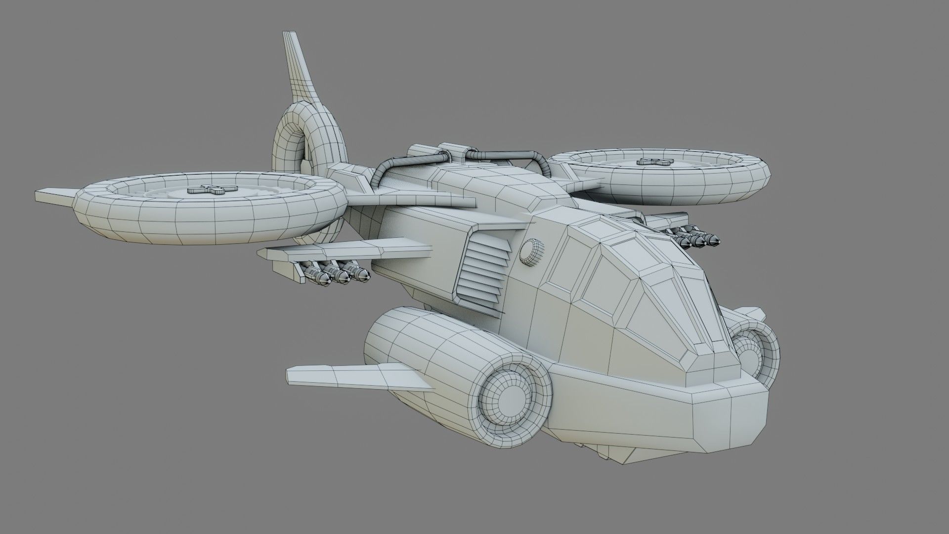 Sci-Fi Drop Ship - Low Poly - Game Ready - PBR Low-poly 3D model_21