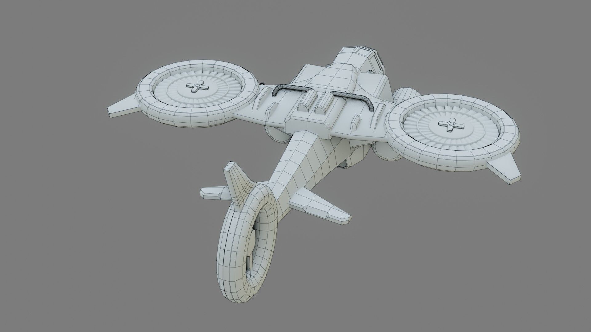 Sci-Fi Drop Ship - Low Poly - Game Ready - PBR Low-poly 3D model_18