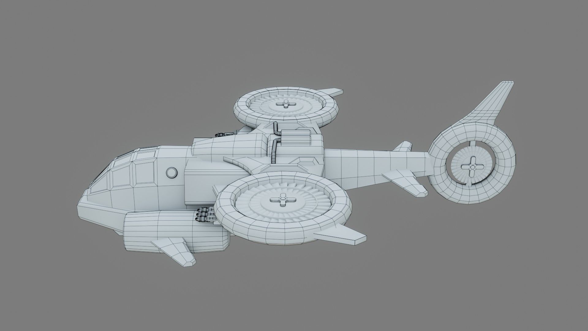 Sci-Fi Drop Ship - Low Poly - Game Ready - PBR Low-poly 3D model_15