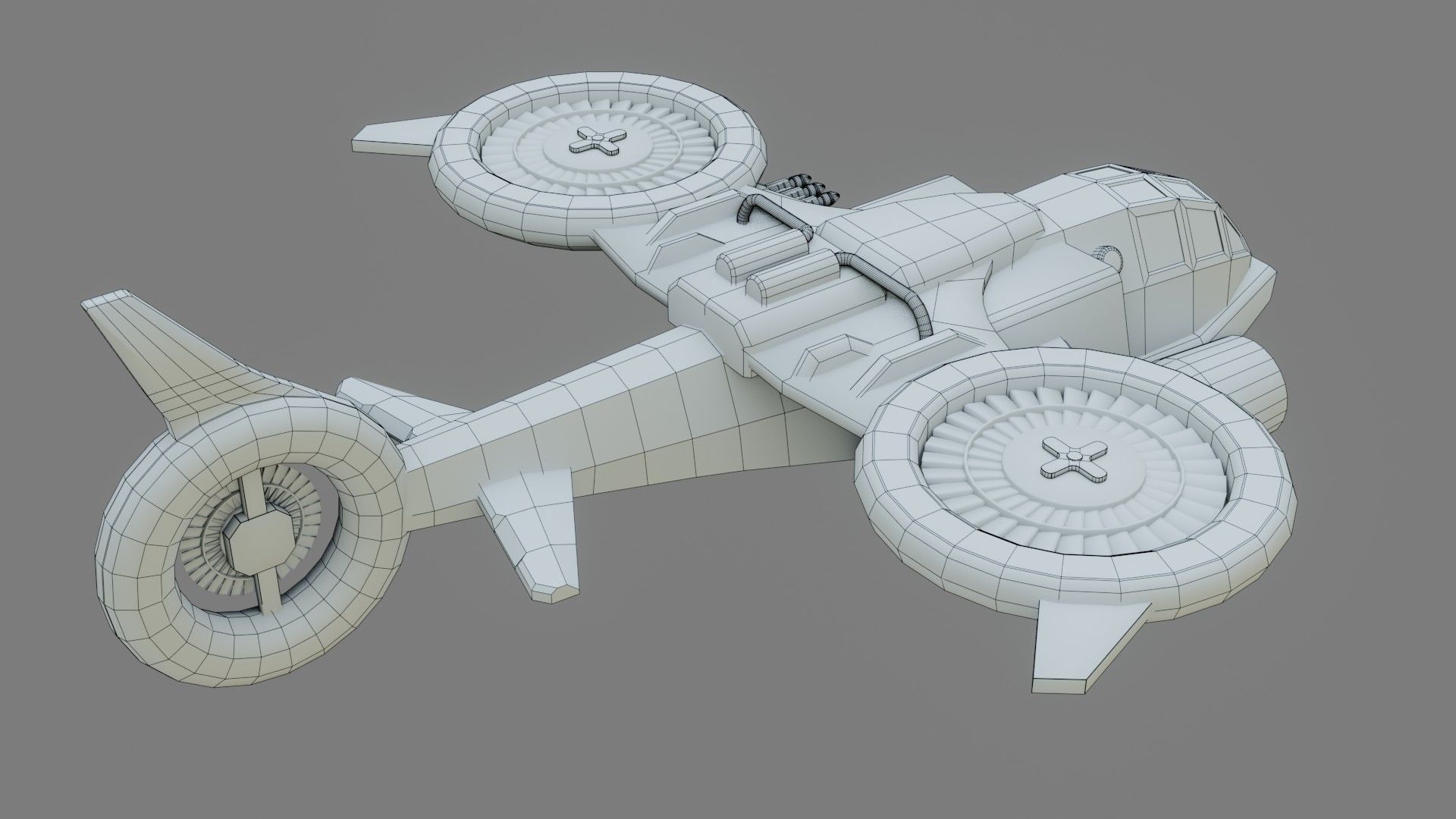 Sci-Fi Drop Ship - Low Poly - Game Ready - PBR Low-poly 3D model_19