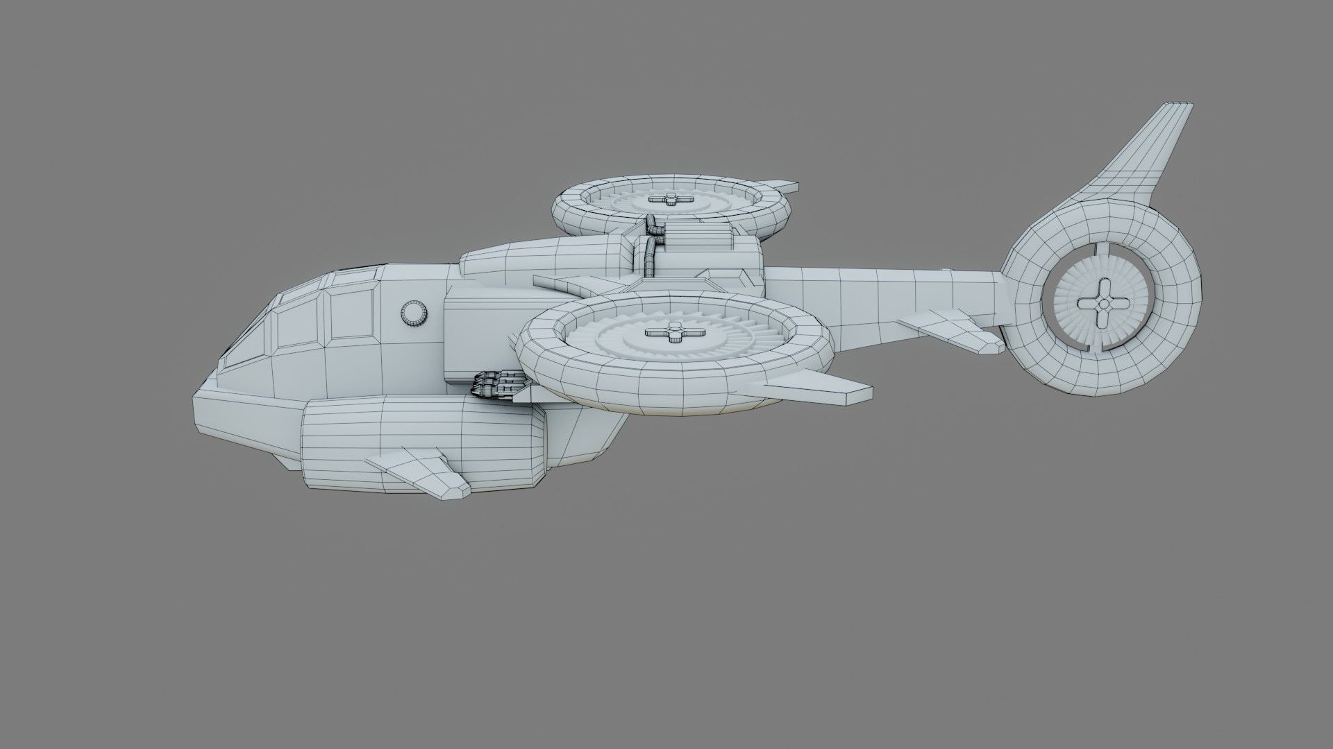 Sci-Fi Drop Ship - Low Poly - Game Ready - PBR Low-poly 3D model_16