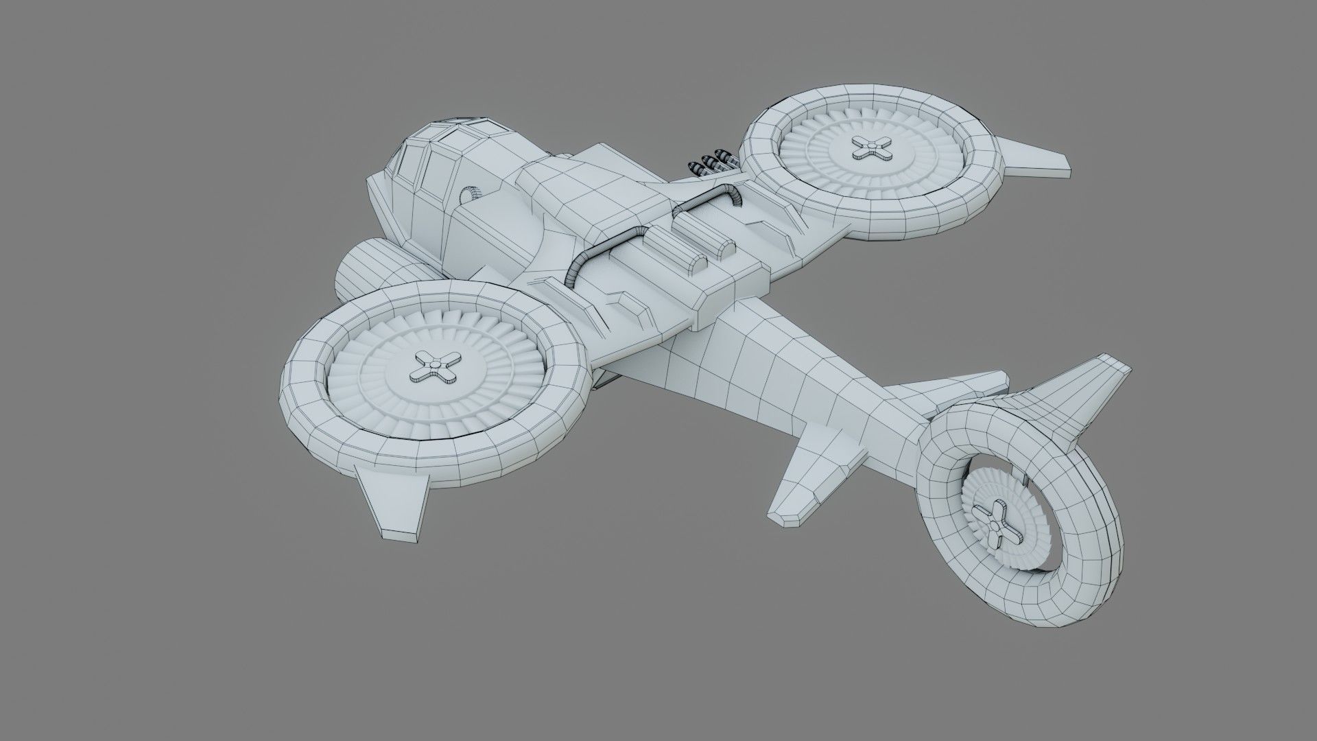 Sci-Fi Drop Ship - Low Poly - Game Ready - PBR Low-poly 3D model_17