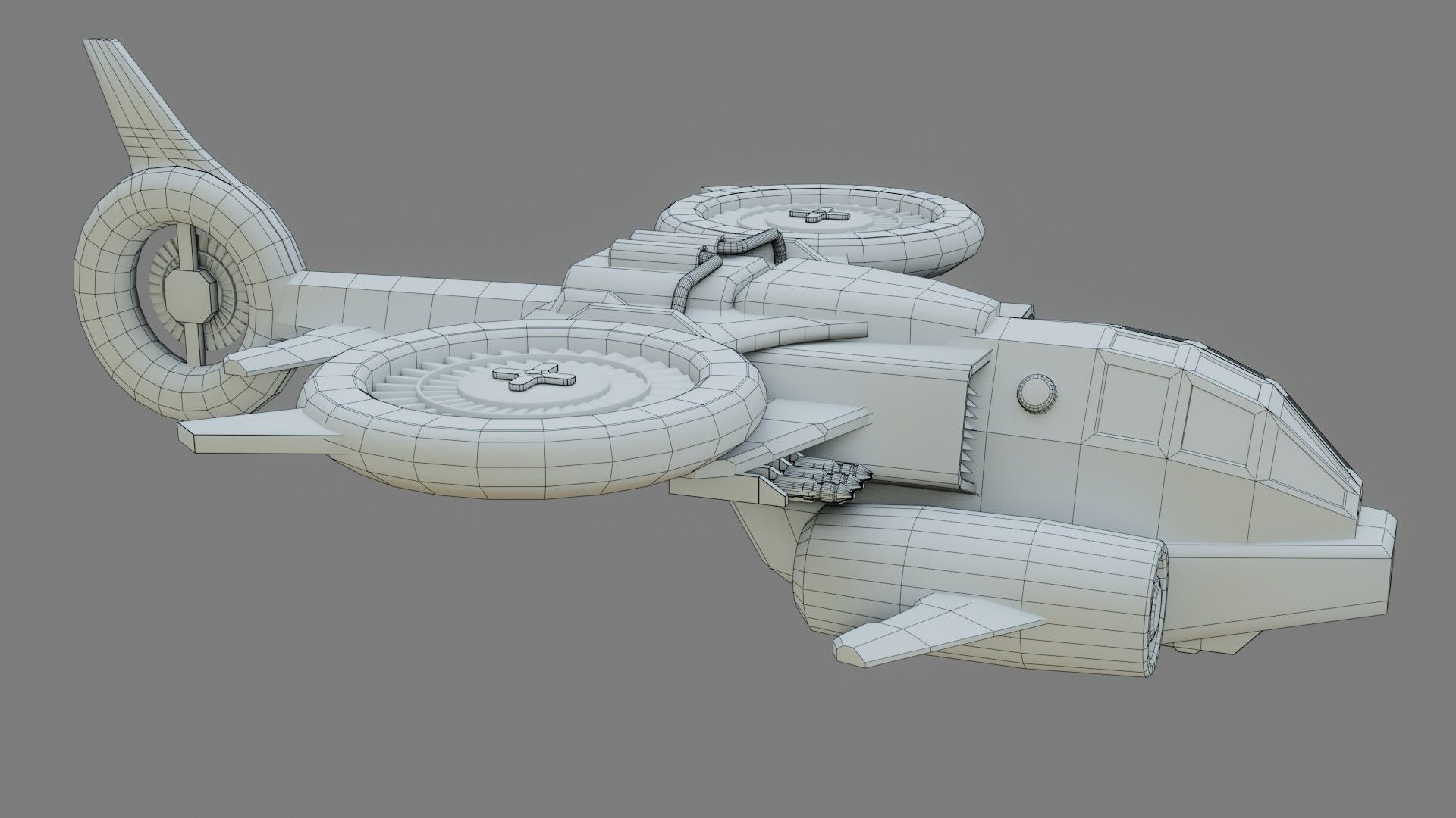 Sci-Fi Drop Ship - Low Poly - Game Ready - PBR Low-poly 3D model_20