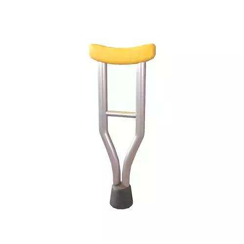 Armpit Crutches v1 003 Low-poly 3D model