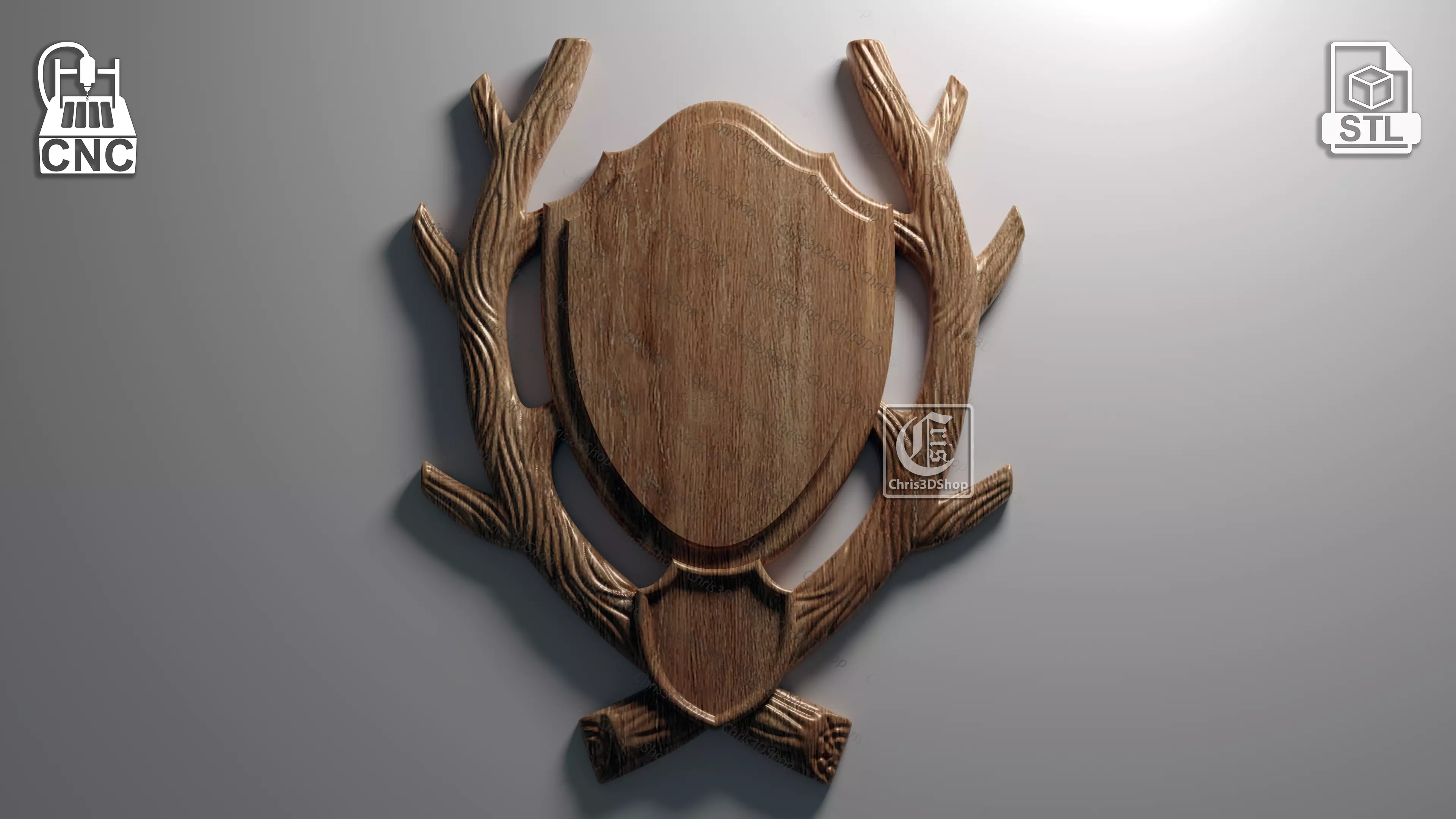 Trophy Mounting Plaque 10 - 3D STL Files for CNC 3D model