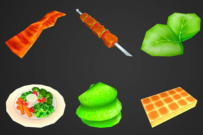 Fantasy Food Low-poly 3D model 2
