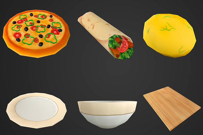 Fantasy Food Low-poly 3D model 7