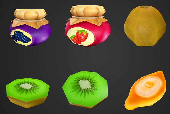 Fantasy Food Low-poly 3D model 3