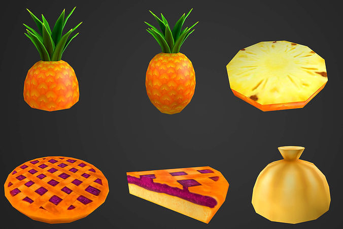 Fantasy Food Low-poly 3D model 6