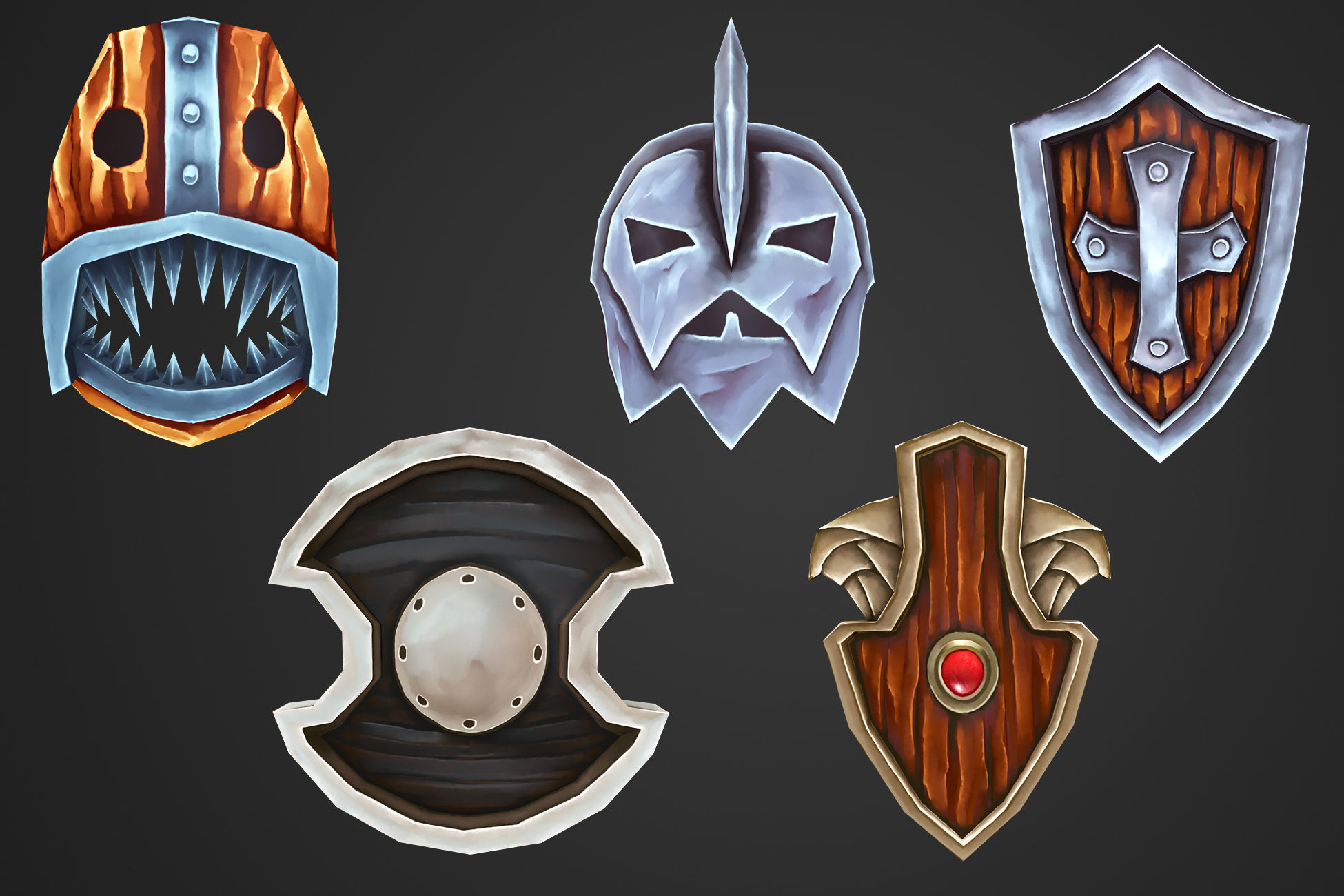 Stylized Weapons Collection Low-poly 3D model_12