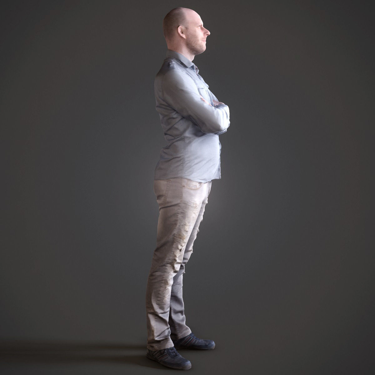 Casual Man Low-poly 3D model_1