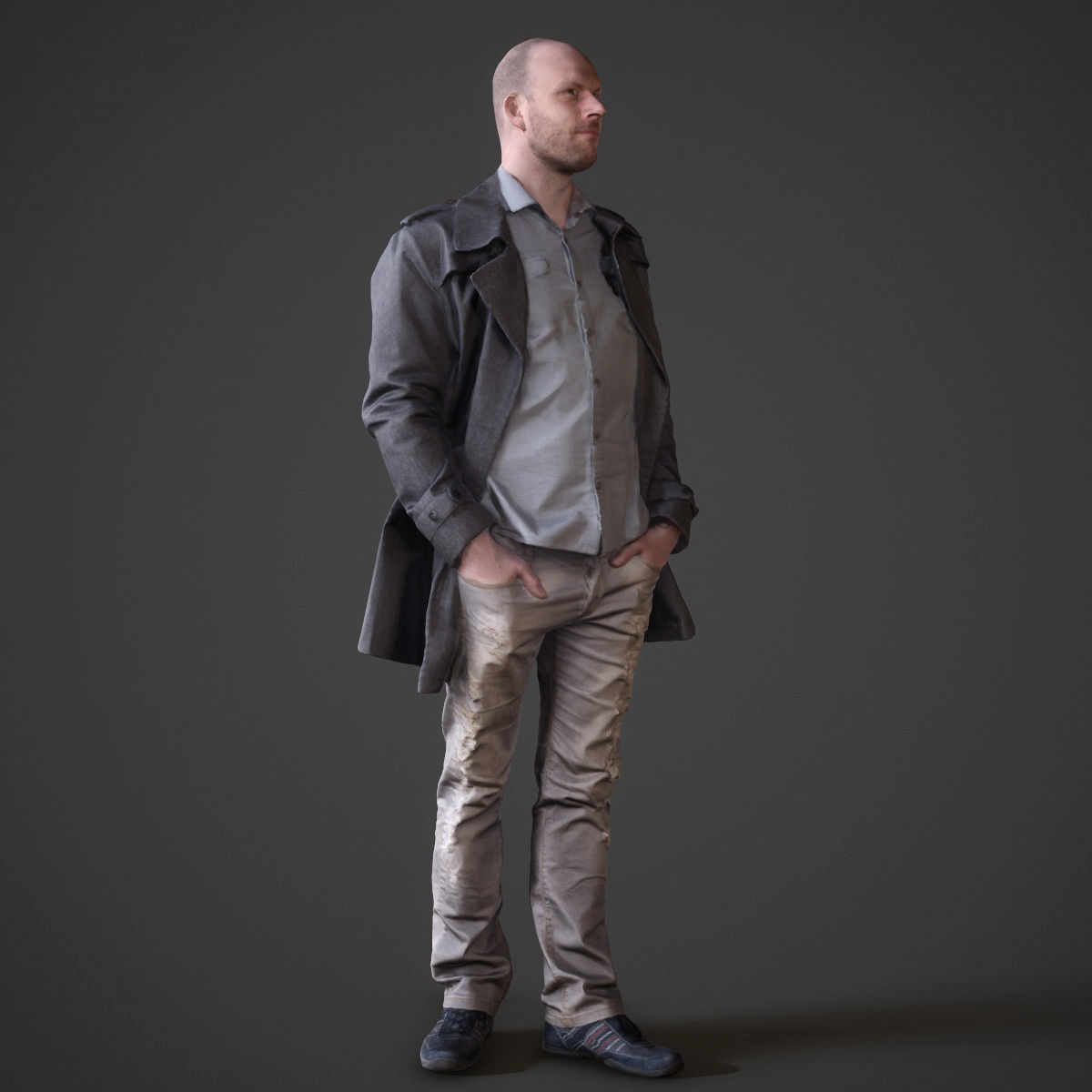 Casual Man Low-poly 3D model_5