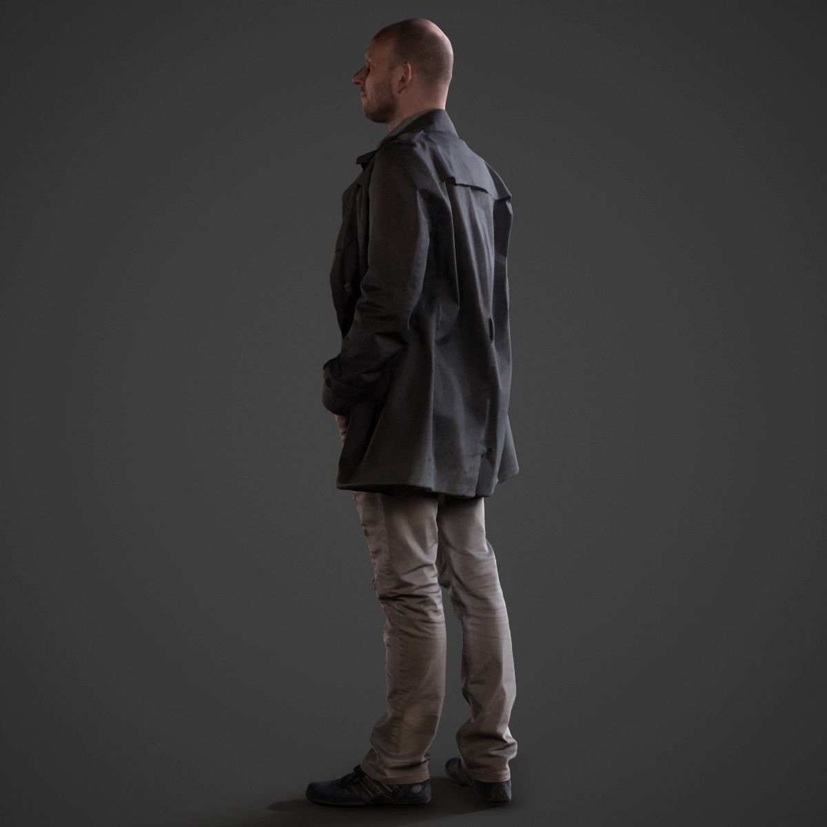 Casual Man Low-poly 3D model_1